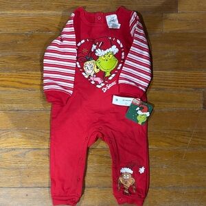 Dr. Seuss Red Grinch Baby Romper